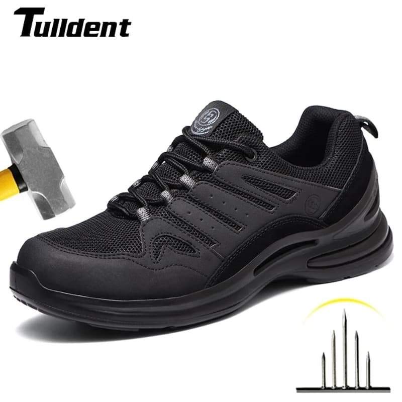 Breathable Safety Anti-smashing Steel Toe Cap MenWorking shoes Construction Indestructible Work Sneakers Men Shoes
