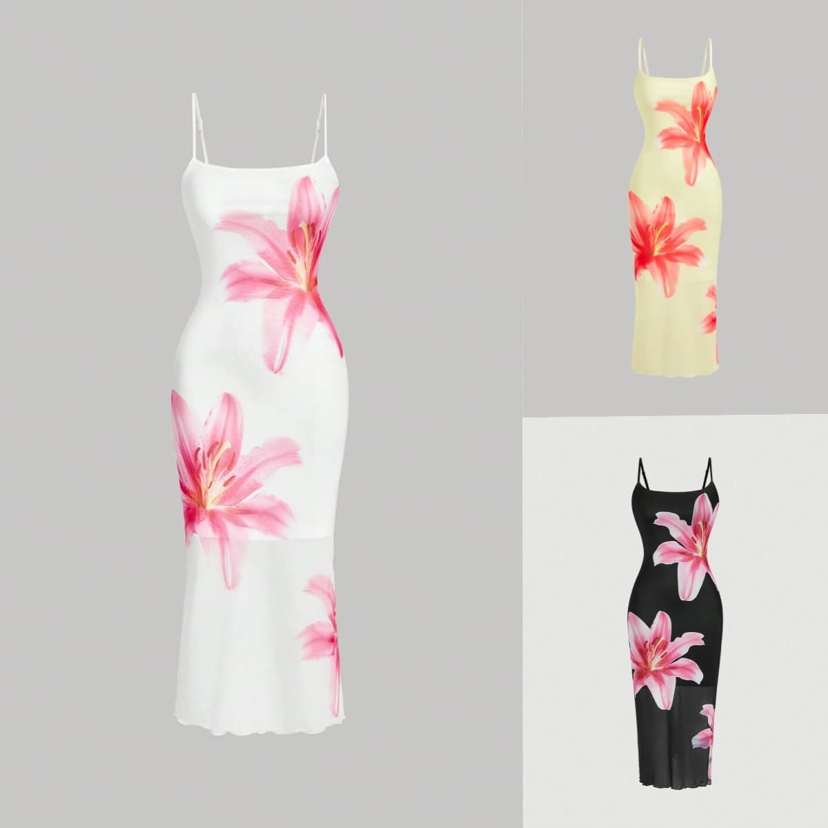 Women's Floral Print Sleeveless Suspender Dress - Elegant Long Maxi Skirt With Adjustable Straps