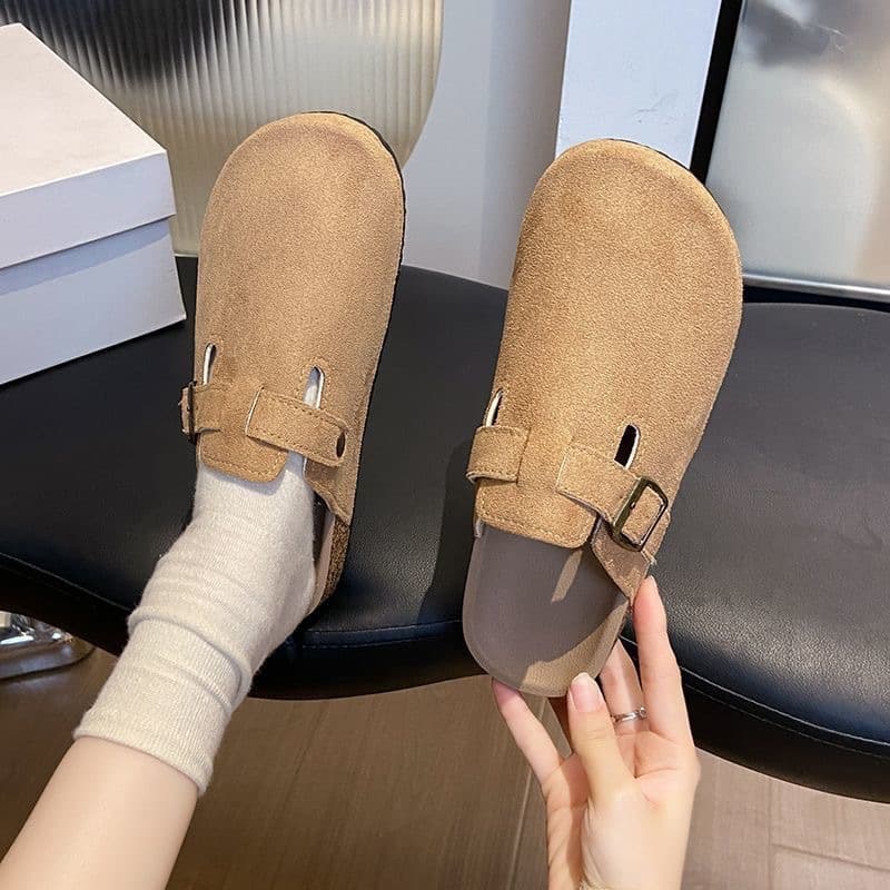 Retro Summer Platform Birkenstocks Women's Breathable Soft Soled Non Slip Slip On Closed Toe Couple Slippers