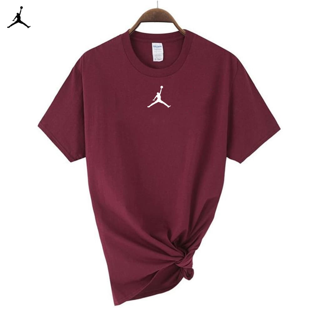 T-shirt d'été ample et décontracté à manches courtes et col rond pour homme, entièrement en coton, style sport fin