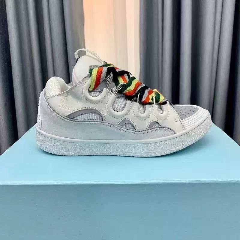Nouvelles chaussures de sport décontractées CURB pour hommes et femmes, en cuir patchwork à lacets, style cross-frontalier. Nouvelles chaussures d