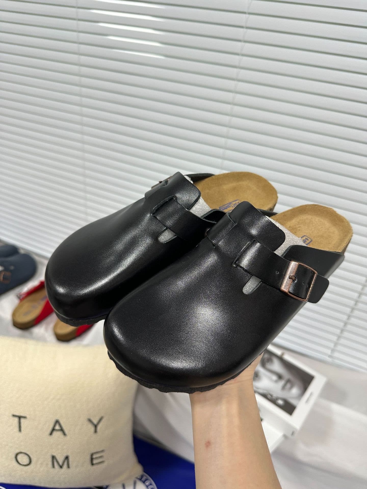 Bandeau BK Demi-Tug, Chaussons Buston Cool, Chaussures Boken en Cuir Véritable et Liège pour Hommes et Femmes, Couple