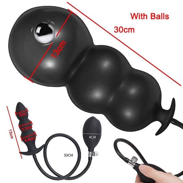 Jouets anaux BDSM énorme Plug Iatable gode pompe masseur de Prostate Anus expanseur 5 perles Iated fesses avec balles Adul