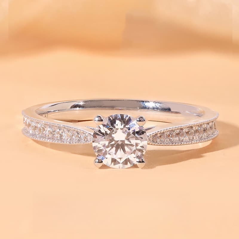 Classic Four-claw 1-carat Princess Plated High-carbon Diamond Ring For Women Marriage Proposal Ring For Women, Wedding Ring, Birthday Gift.