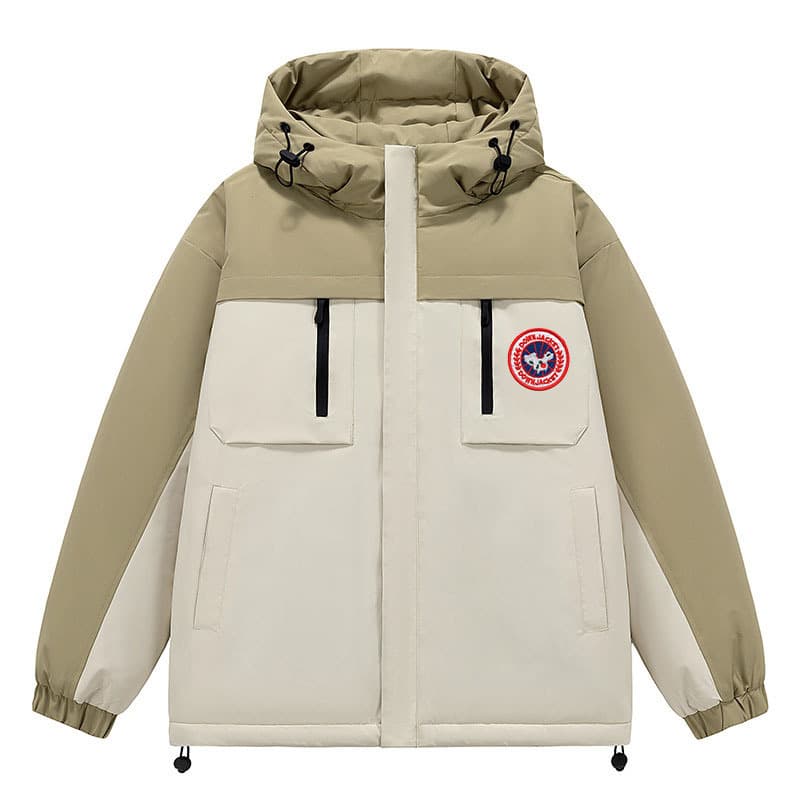 Vêtements pour hommes 24 hiver nouveaux hommes et femmes coupe-vent chaud court petite veste ronde