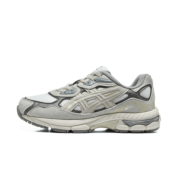 Chaussures de running rétro Asic NYC Series pour enfants, tige en daim et mesh, chaussures de sport respirantes et amortissantes pour enfants