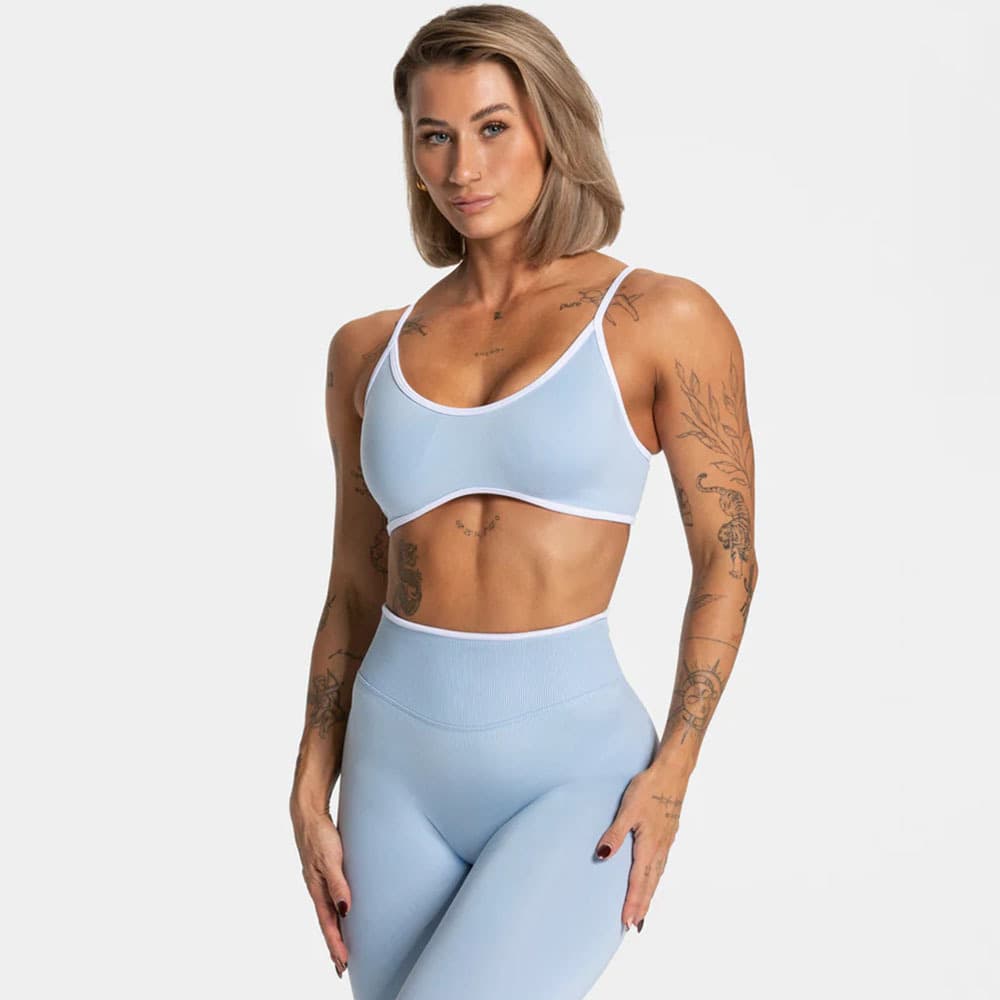 Ensemble débardeur et short de yoga ajusté sans coutures à blocs de couleur - Un article très populaire