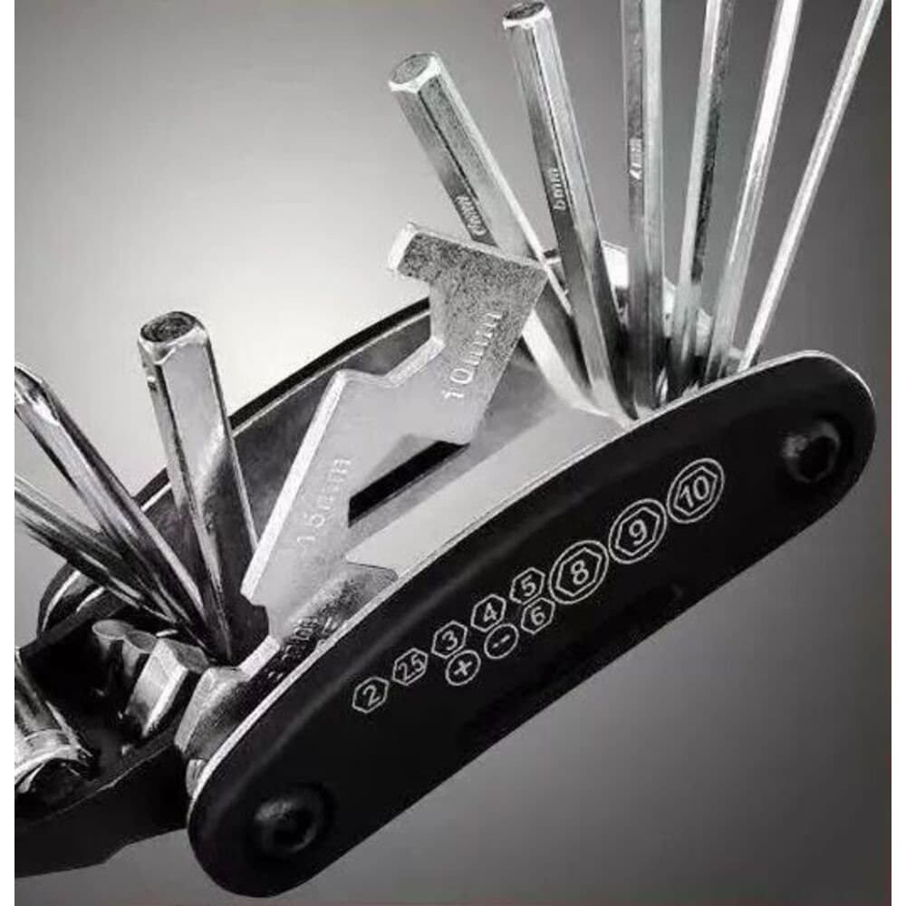 Bicycle Repair Tools Hexagon Folding Combination Wrench 16-in-1 Multi-Function Screwdriver Set