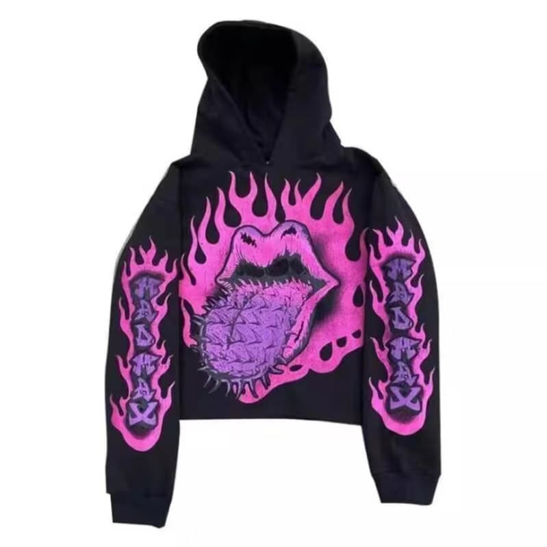 Men's clothing Skull Hoodie Autumn Winter Y2k Retro Gothic Fashion Hip Hop Long Sleeve Jacket Loose Hooded Sweatshirt