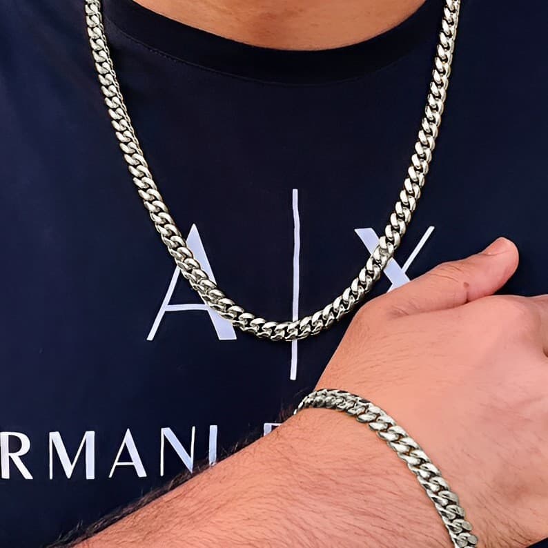 Creative Simple Temperament Men's Stainless Steel Series Jewelry Set