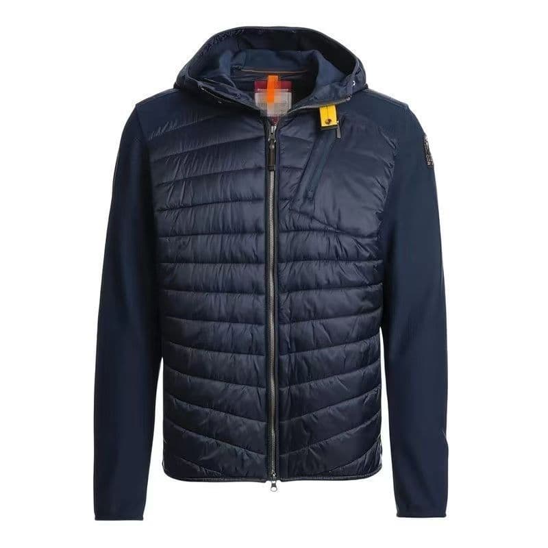 Doudoune légère pour homme, style européen/américain, à capuche, patchwork, maille matelassée, manteau fin 2026
