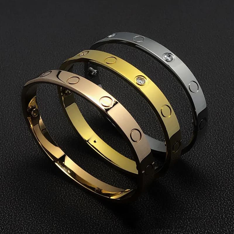 Bangle women stainless steel screwdriver couple gold bracelet men fashion jewelry Valentine Day gift for girlfriend