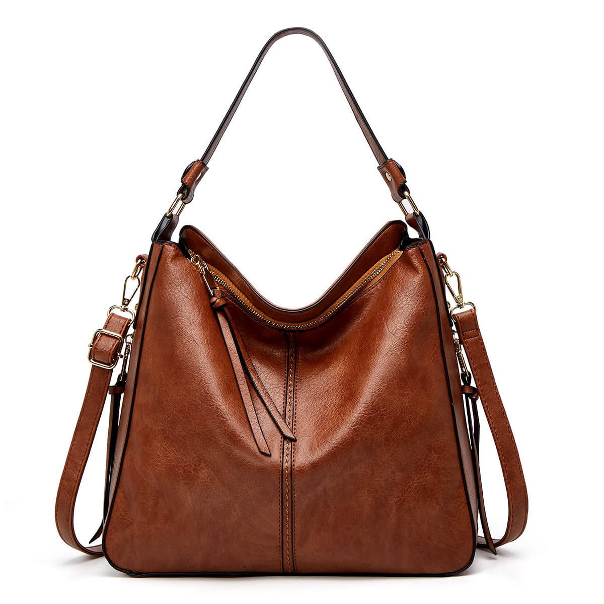 Women's Retro Tote Bag Fashion Shoulder Diagonal Bag PU Leather Zipper Closure Multi Color Commuting Shopping Travel