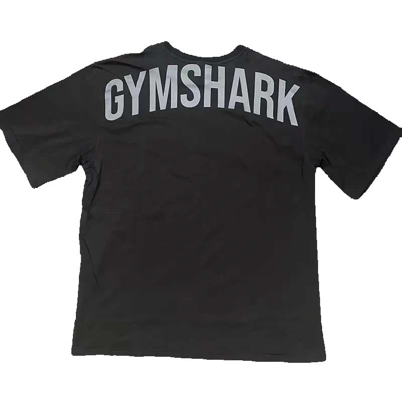 European And American Muscle Shark Street Fiess Sports Short-sleeved Mens T-shirt Chris Training Strength Loose Top