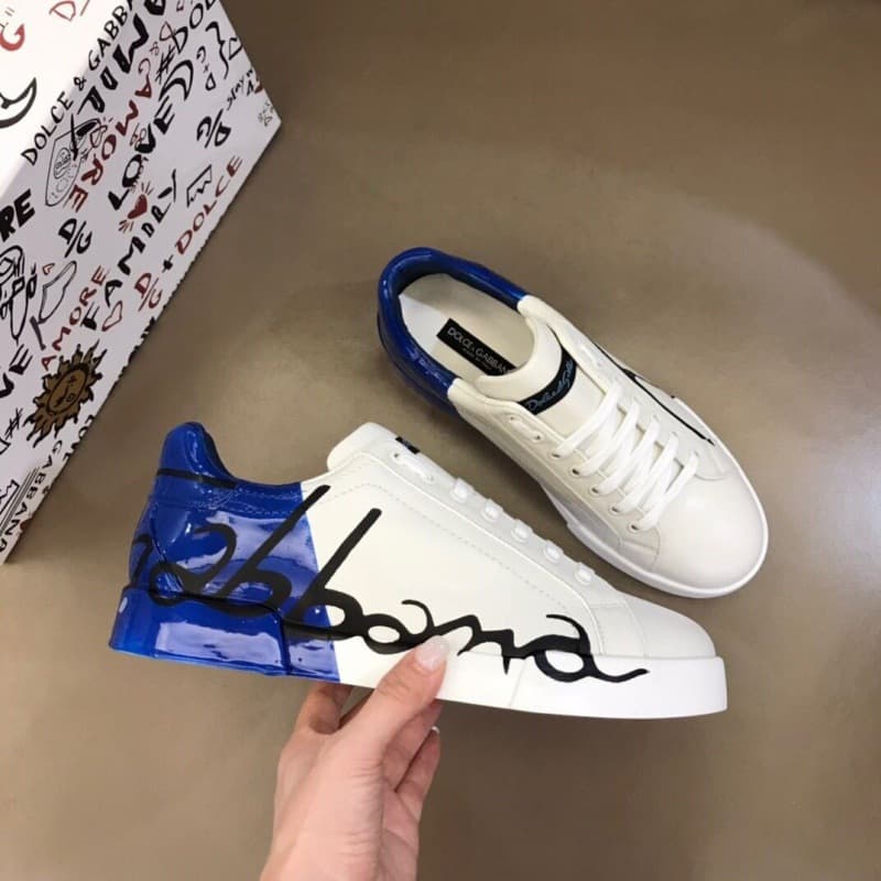 Baskets D&G New Graffiti pour homme, chaussures blanches polyvalentes et tendance, garanties qualité