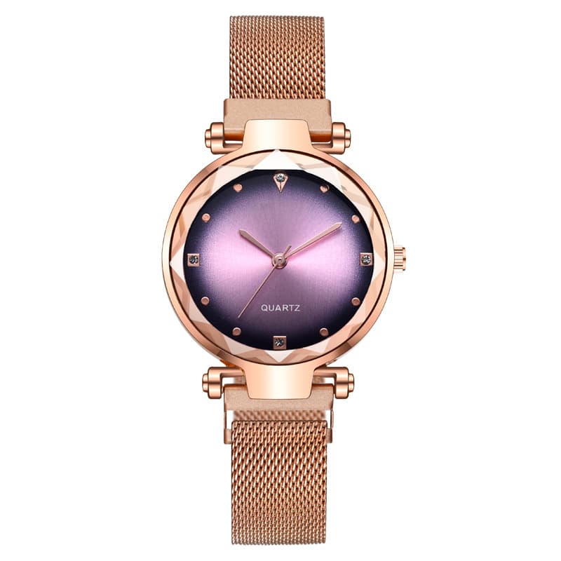 Women's Watch Women's Watch Fashion Diamond Loafing Ferromagnetic Band Quartz Watch Attrite Wrist Watch