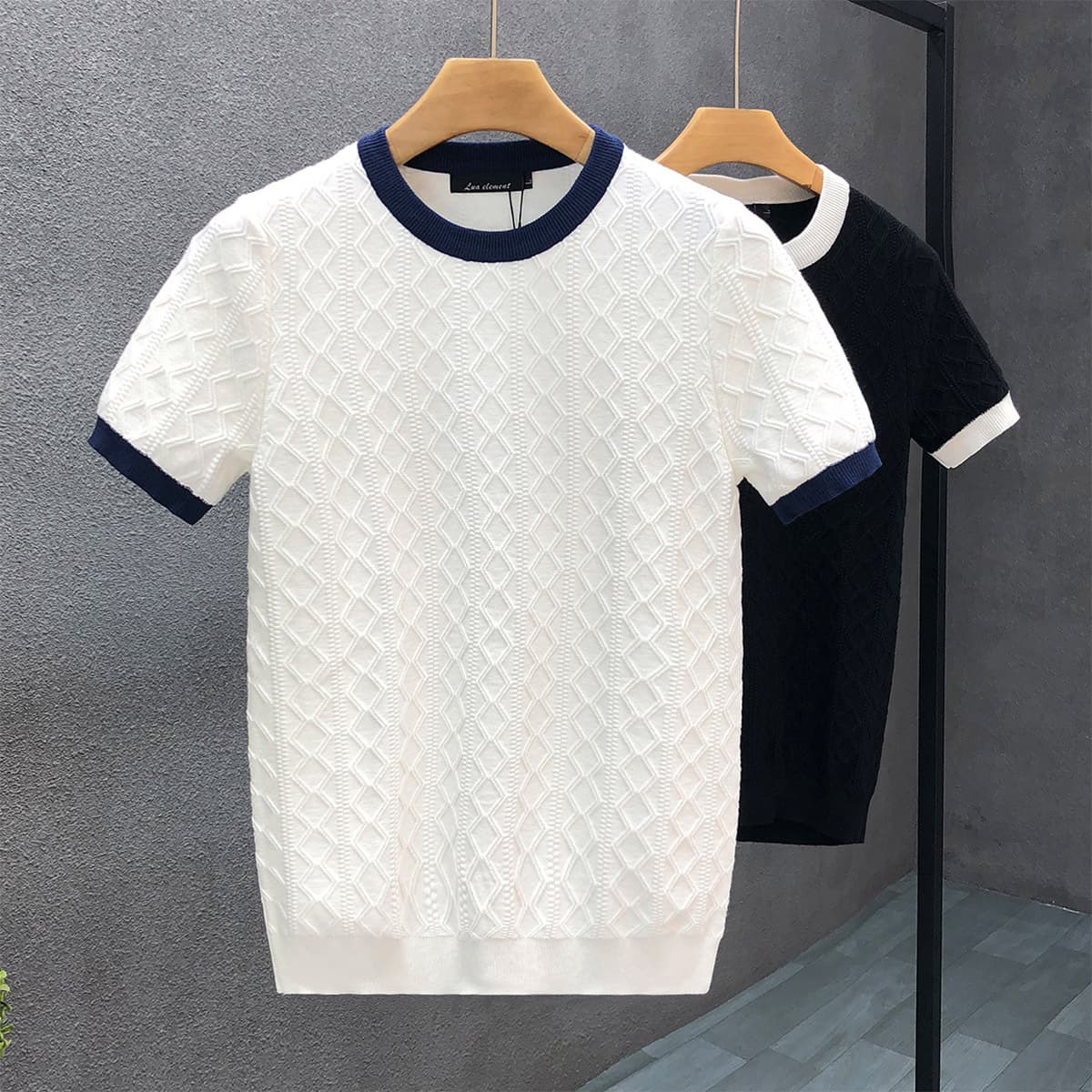 Men's Clothing High End Short Sleeved Sweater Men's Fashion Brand Spring And Autumn Inner Wear Bottoming Shirt Winter New Men's Thin Knitted Sweater