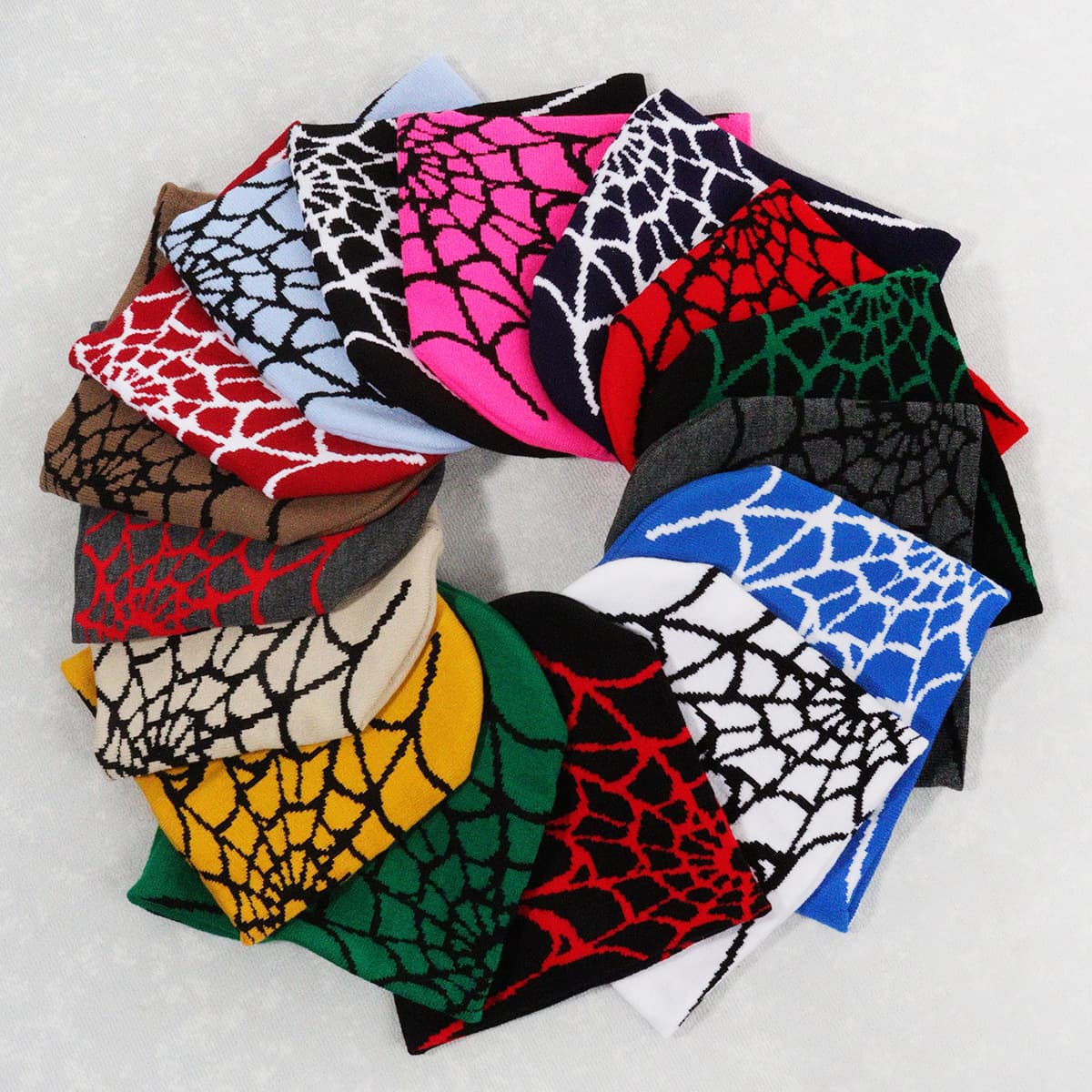 Unisex Knitted Hat Hat Trend Pullover Spider Web Y2K Jacquard Hats For Men And Women