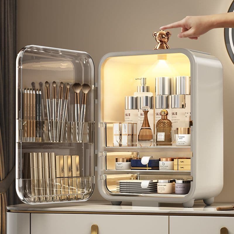 【 2136 people reviews 】 Cosmetics storage box, household dust-proof large capacity desktop organizer, dressing table,