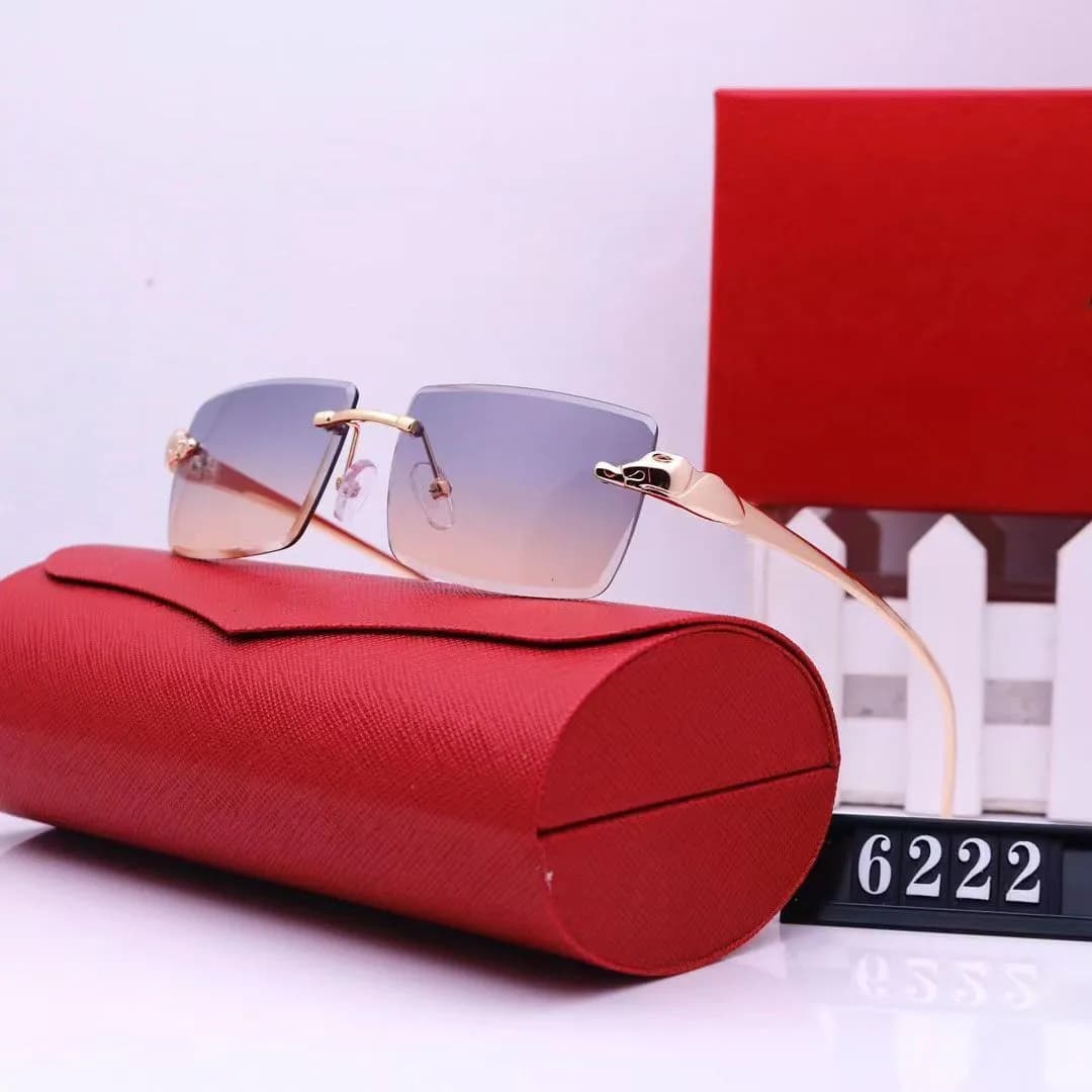 Woman Designer Sunglasses for men and women Anti blue light glasses frame reader eyewear gradient lens gold carthead