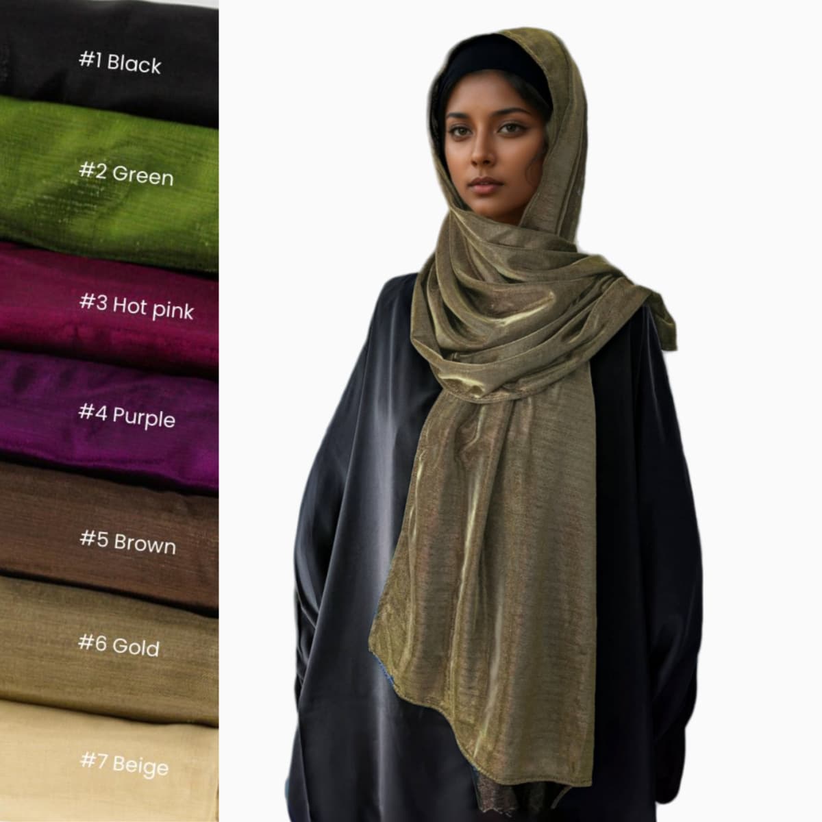 Apparel Accessories High Grade Bright Silk Long Scarf Ethnic Shawl Polyester Muslim Breathable Female Headscarf Hemming Scarf