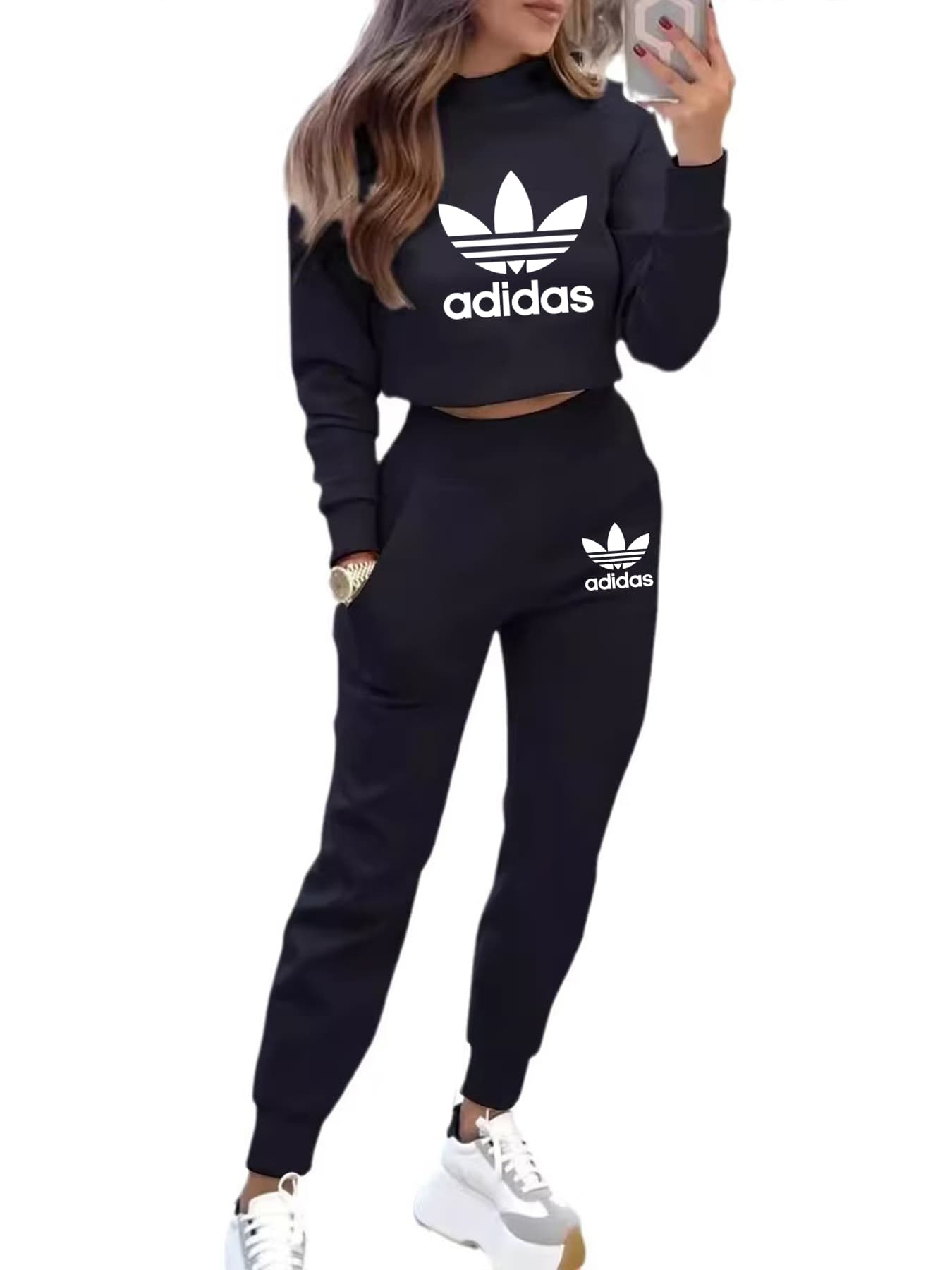 Ensemble pull-over imprimé sport tendance pour femme, best-seller printemps-automne