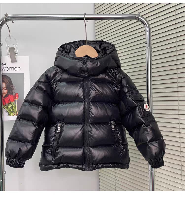 Boys Girls Waterproof Winter Puffer Jacket With Detachable Hood - Lightweight Warm Kids Down Coat For Cold Weather (Pink/Black/Beige)