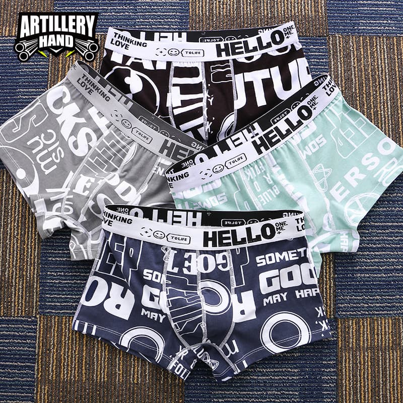 Underwear & Sleepwears ​Men's Cotton Boxer Briefs – Breathable & Colorful (Black/Blue/Orange/Grey/Green, M-XXXL) – Multipack Options (2-Pack/4-Pack)​