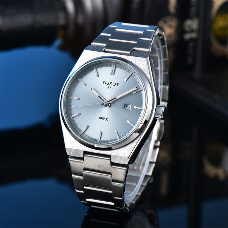 Montres pour hommes TISSOTITY 1853 Montre à quartz en acier inoxydable Montres-bracelets pour hommes Montre de luxe lumineuse étanche PRX WATCH