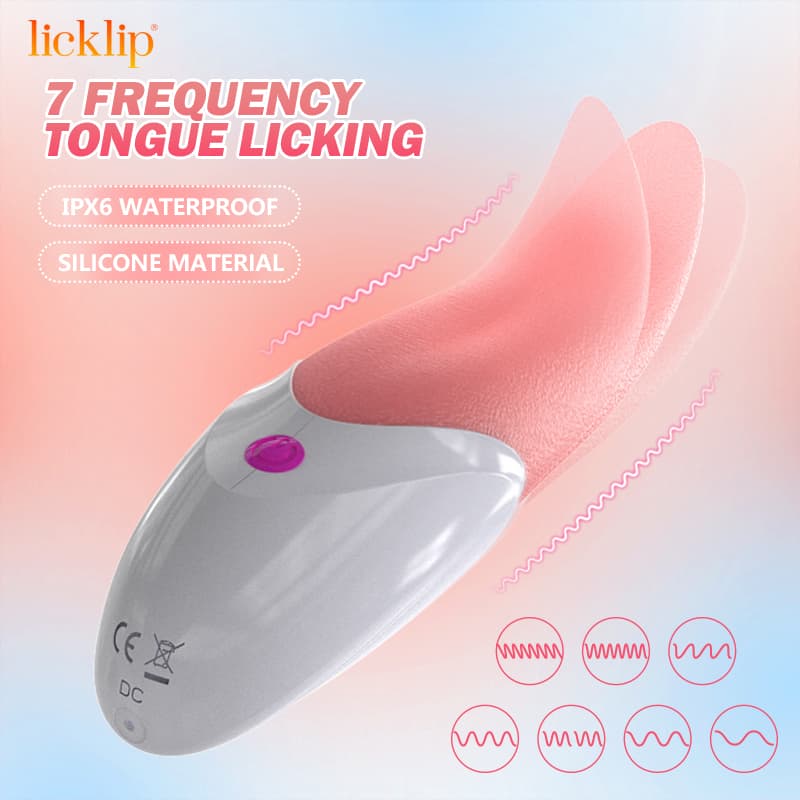 Vibrations Licklip 7 Realistic Tongue Licking Vibrating Sex Toys for Women Oral Sex Pussy l Stimulat Stimuat