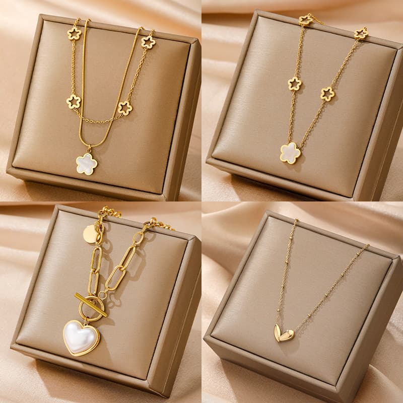 Double Layer Necklace For Women Titanium Steel Elegant Versatile Collarbone Chain Light Luxury Niche 2024 New Hot Style