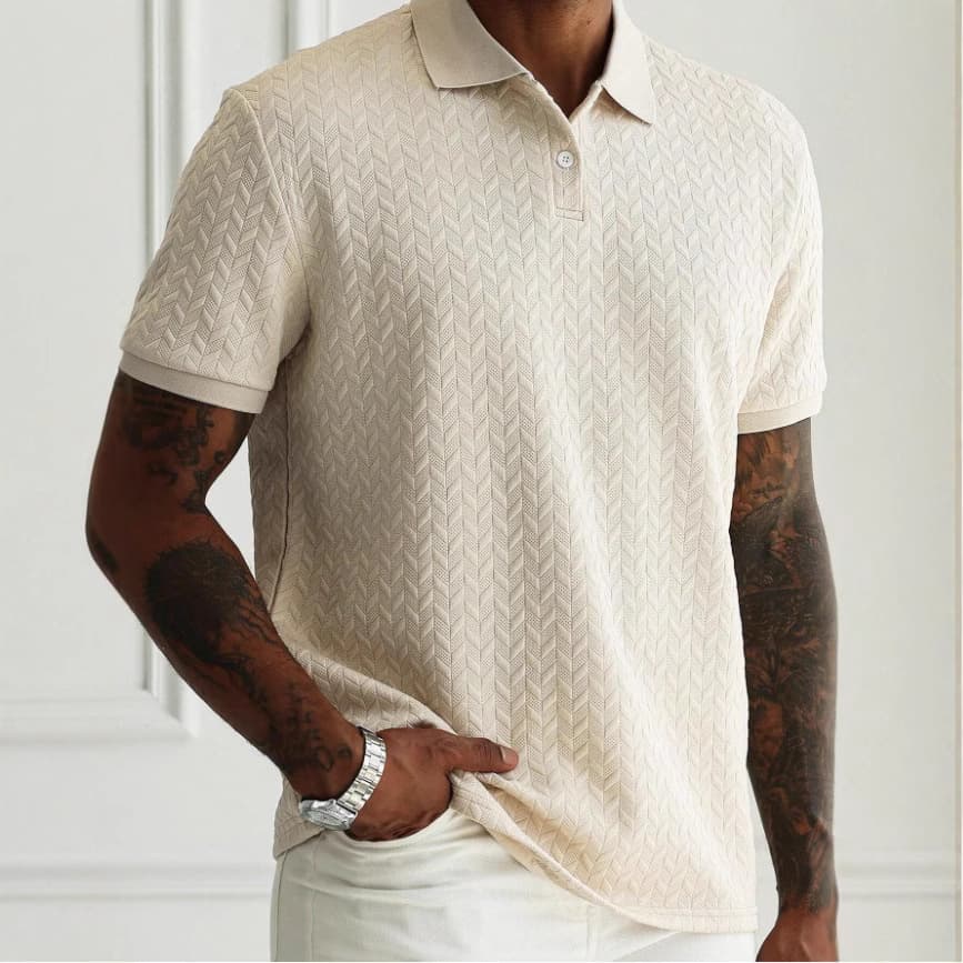 Men's Clothing Solid Color Lapel Front Button Short Sleeve Simple Polo Shirt Casual Daily Versatile Tops