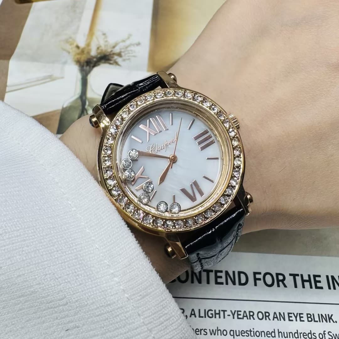Happy Diamond Women's Elegant Watch Dynamic Rolling Seven Diamonds Popular