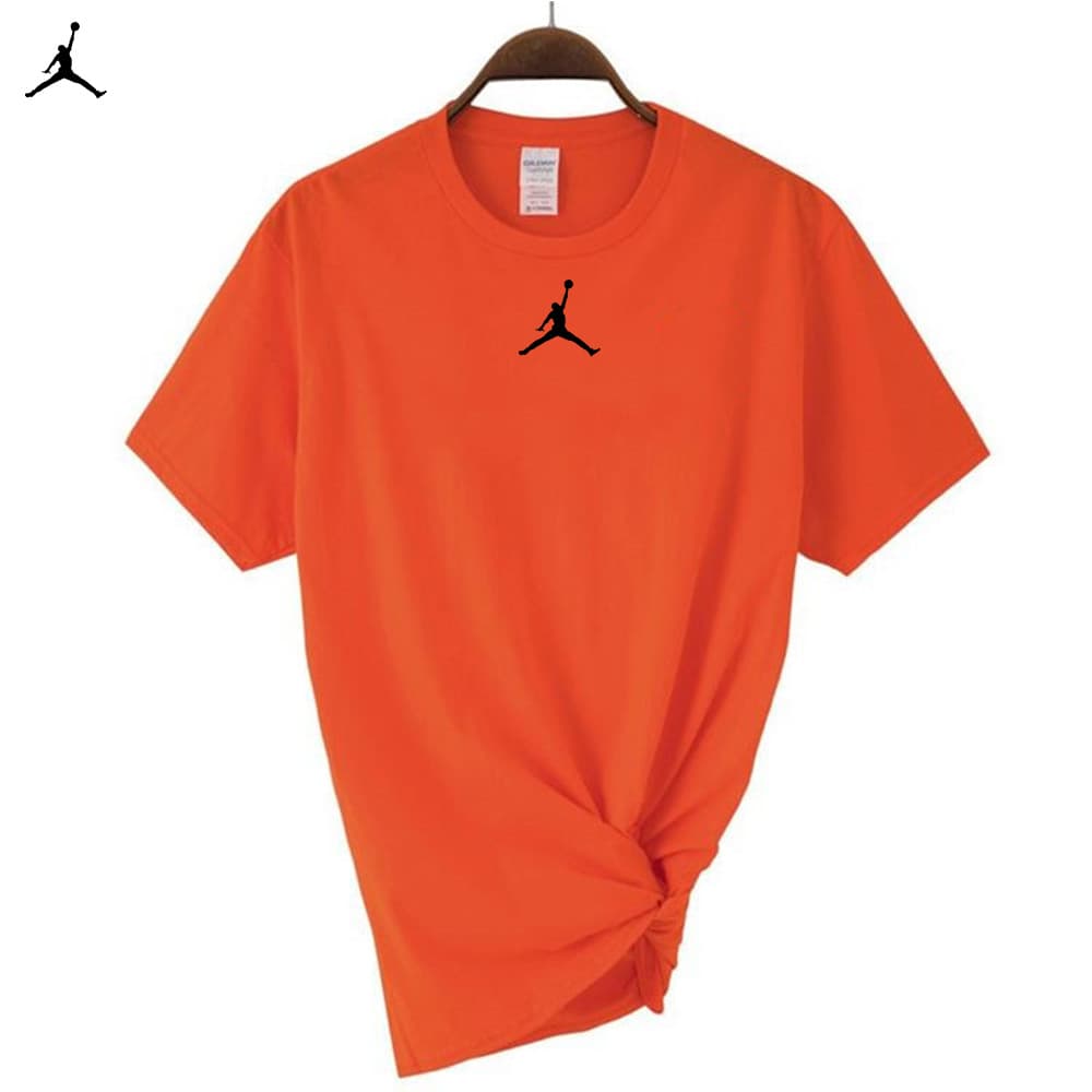 T-shirt d'été ample et décontracté à manches courtes et col rond pour homme, entièrement en coton, style sport fin