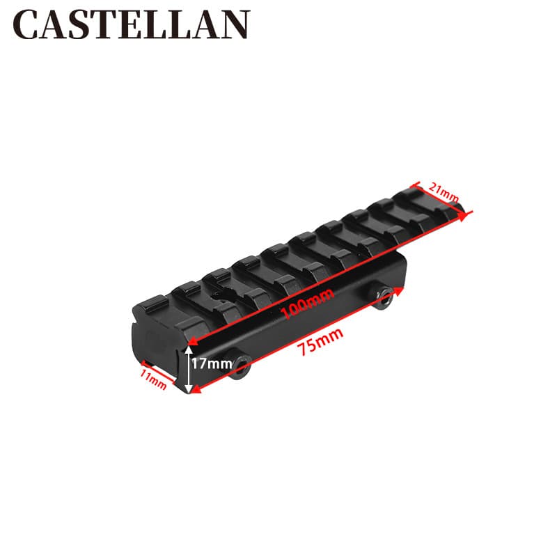 11 turn 20MM guide rail 10cm long all-metal 11 turn 20mm conversion heightening guide rail bracket narrow and widening bracket