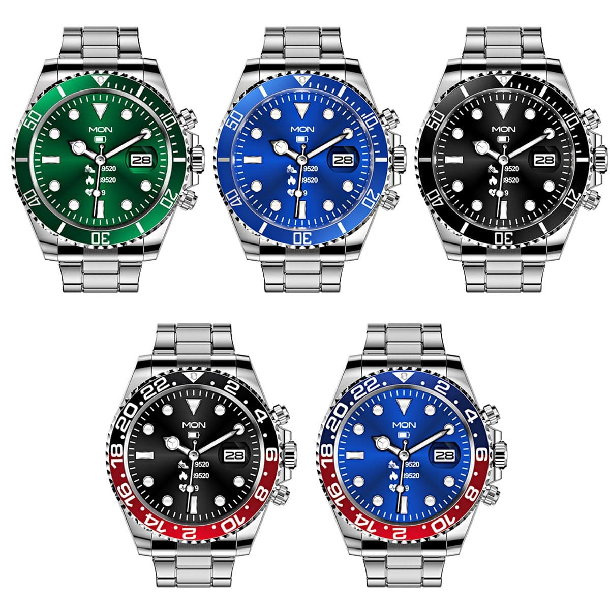 Smart Watches smart watch rotating bezel Bluetooth call heart rate blood pressure detection men's leisure