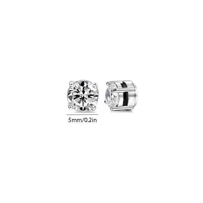 Clips d'oreilles unisexes en acier inoxydable, sans perçage, aimantés, avec zircon. Boucles d'oreilles personnalisées et tendance.