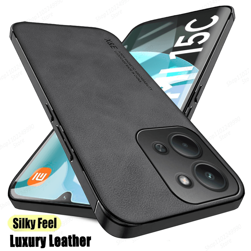 Luxury Leather Matte Phone Case For Xiaomi Redmi 15C 14C 13C 12C 10C 9C K70 K60 K50 Turbo 3 Sheepskin Shockproof