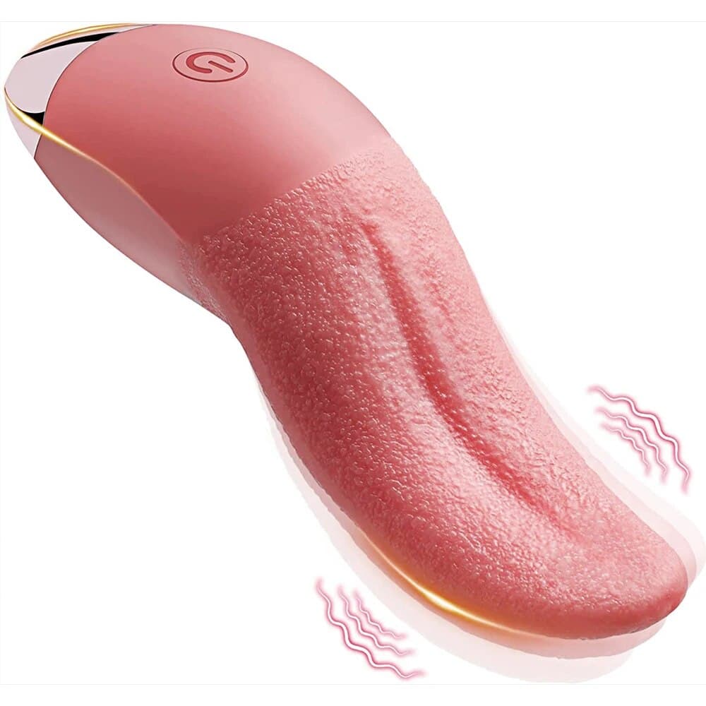 Licking Vibrator, 10-Mode Tongue Stimulator, G-Spot, Clitoral Phalloimitator, Adult Masturbator, Female Sex Toys