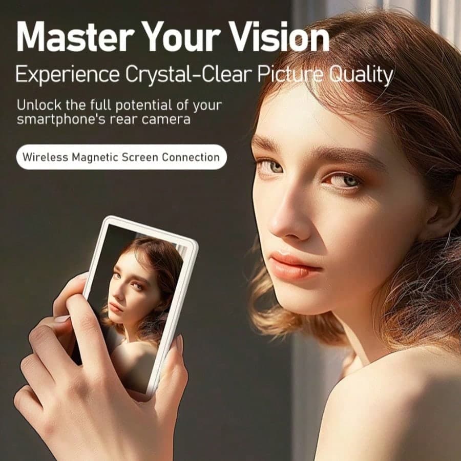 Mobile Phone Rear Selfie Display Magnetic Suction Rear Photo Live Video Recording Video Real-time Same Screen Device