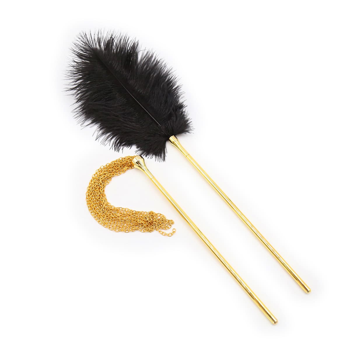 Sex Products Adult Product Feather Gold Sex Itchy Female Alternative Toy Gold Chain Whip Set Disassembly