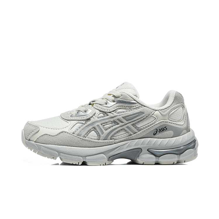 Chaussures de running rétro Asic NYC Series pour enfants, tige en daim et mesh, chaussures de sport respirantes et amortissantes pour enfants