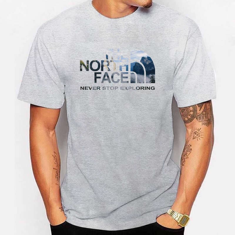Nouveau coton mode sens impression T-shirt à manches courtes Unsex été marée ample cent hauts