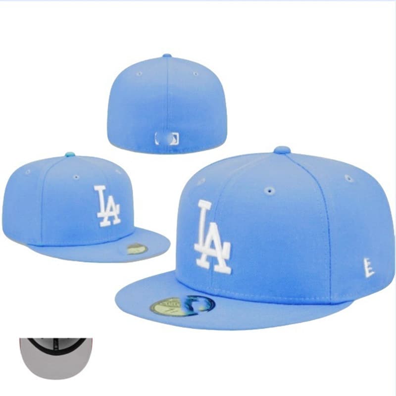 Casquette de baseball classique de couleur unie à couverture complète de l'équipe de la ligue professionnelle des Dodgers et des Yankees à visiè