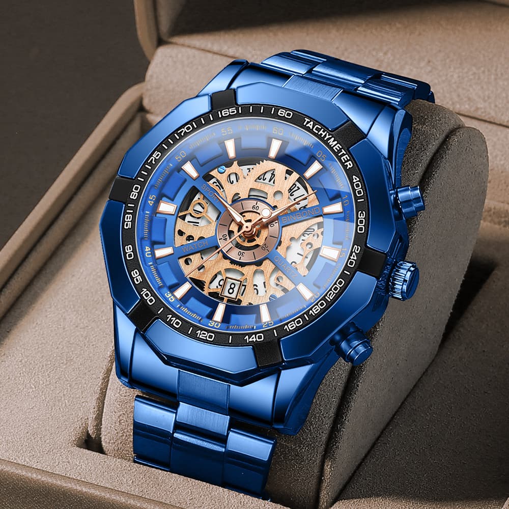 Personalized Men's Business Quartz Watch Steel Band Creative Casual Men's Watch