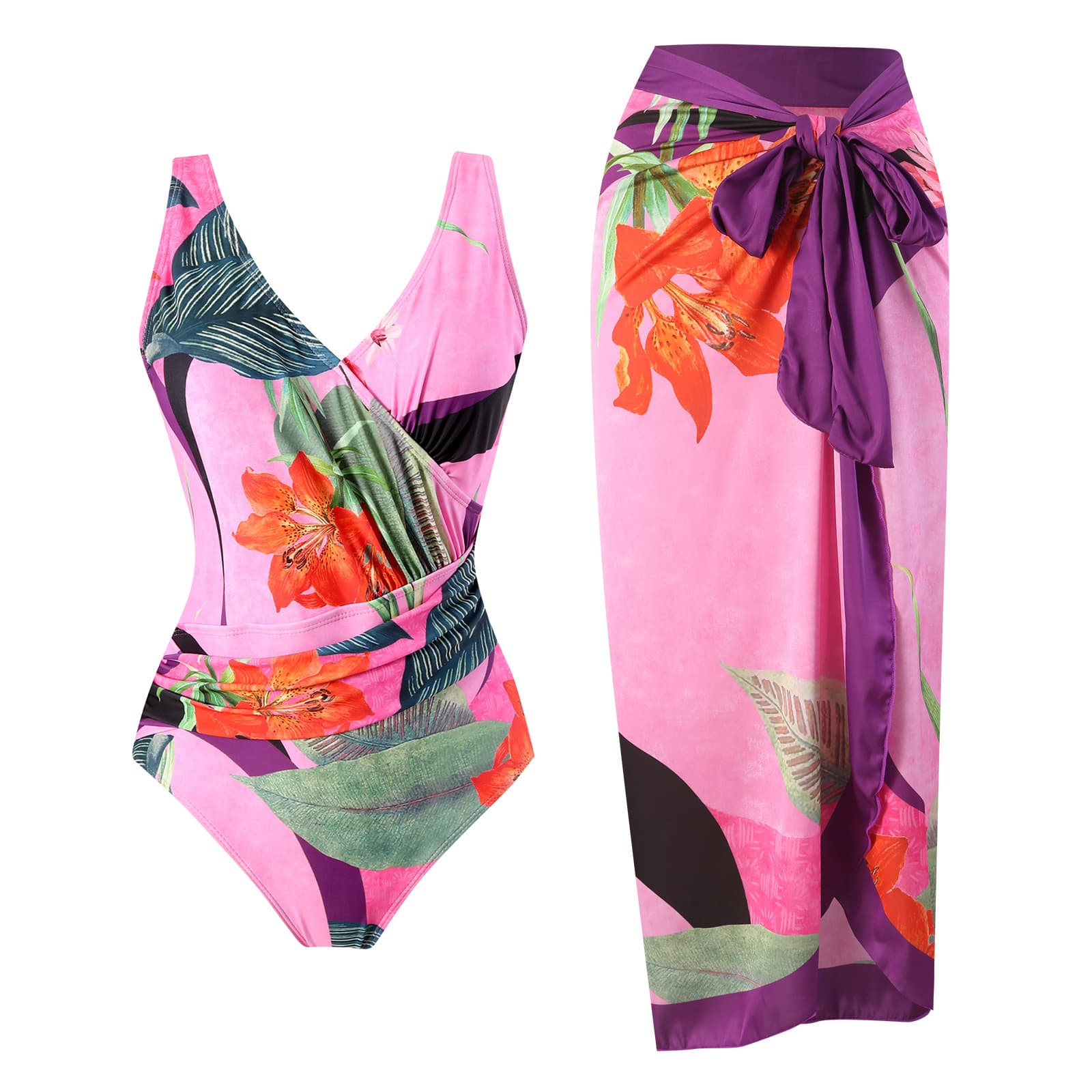 Women's Clothing Conservative Belly Covering Slimming Holiday Beach Hot Spring Swimsuit One Piece Bikini