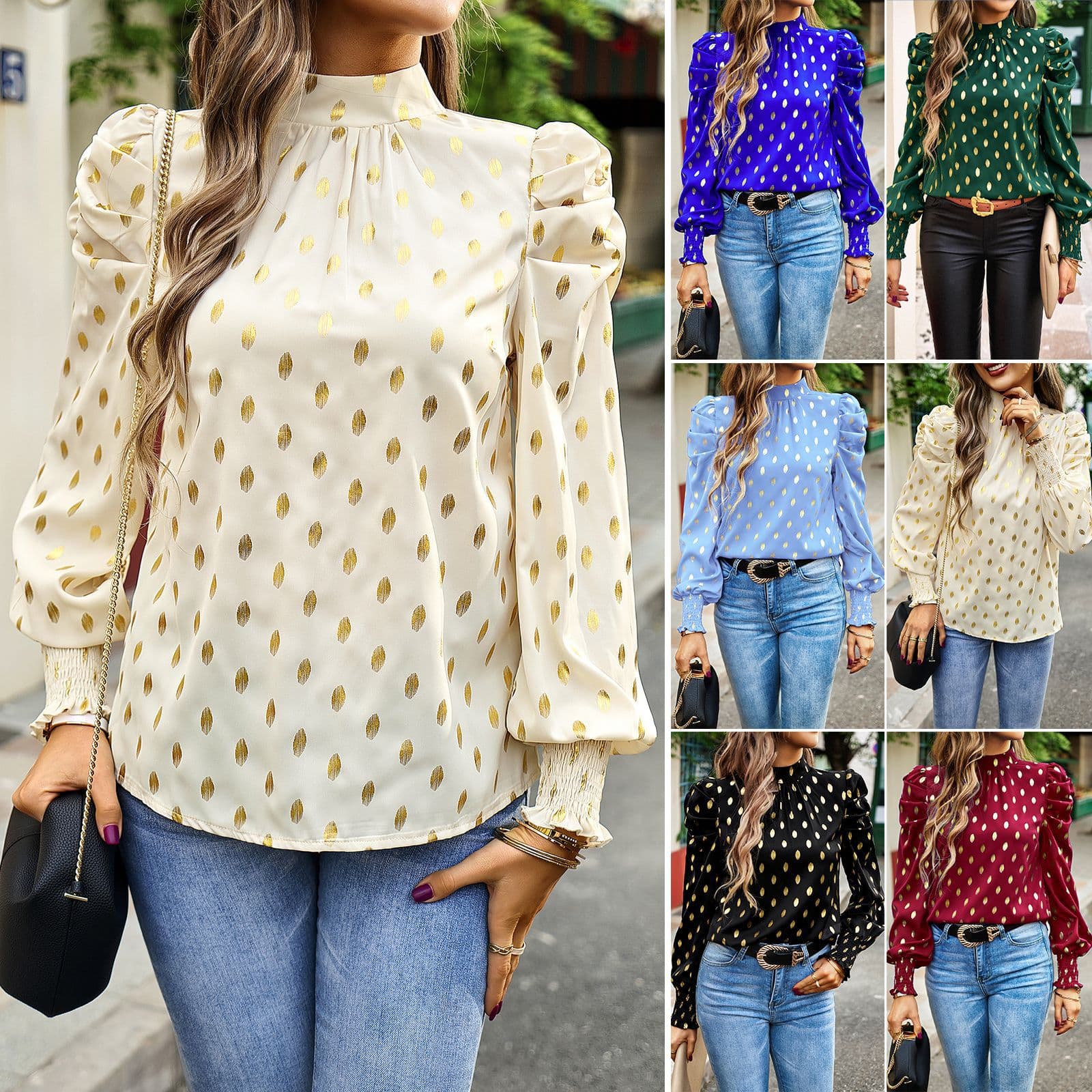 Women's style commuter crew neck long sleeve shirt