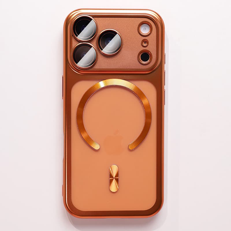 Luxury Plating Wireless Charging Phone Case For Iphone Pro Max 17Pro 17 Cases Magnetic Transparent Hard Cover