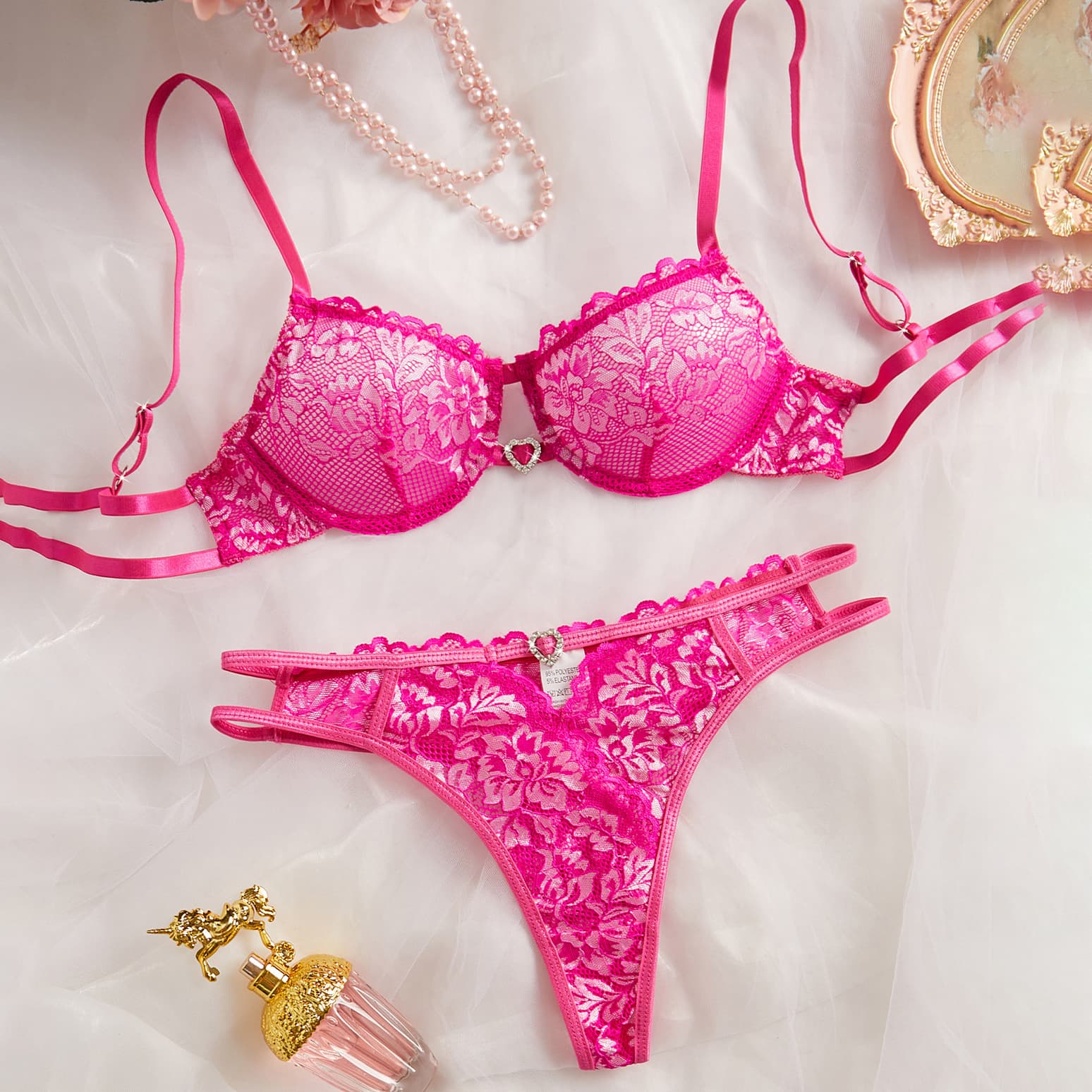 Women's Intimates Lace Ultra Thin Transparent Women's Bra Set Sexy Bra Breathable Underwear Set
