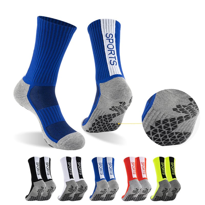 Sports Training Soccer Socks With Terry Cloth Soles, Running Socks, Mid Calf, Wear Resistant, Non Slip, Adhesive Coated Outdoor Sports Cycling Socks